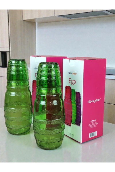 AR HOME 4 PCS BEDSIDE PITCHER-WATER JUG+GLASS -WATER SET 1LTR