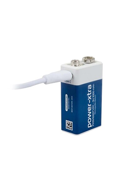 POWER-XTRA PX9V1000TYPC - 9V 1000 mAh Lithium Şarjlı Pil - Type C