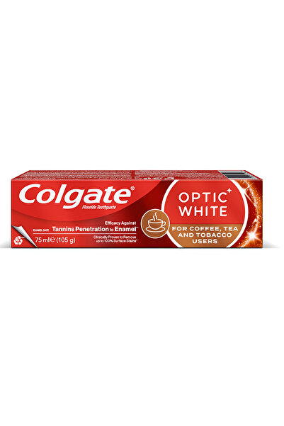 Colgate أوبتك وايت 75 مل لمستخدمي الشاي والتبغ