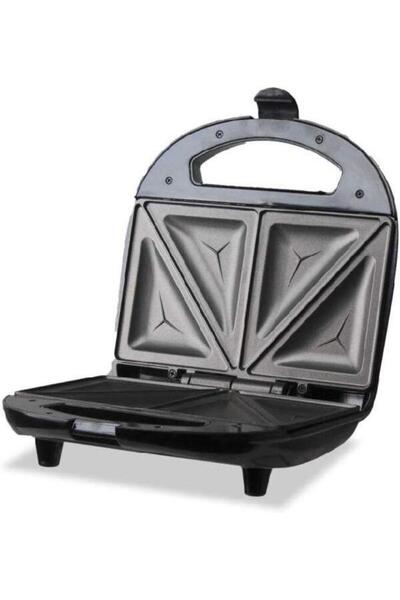 ATC Sandwich Maker Fixed Grill Plate Non-Stick Cool-Touch Handle Silver H-SM0...