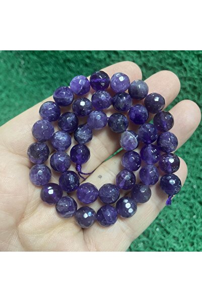 İNCİ DOĞAL TAŞ حجر الأميثيست الكروي المصقول 10 مم