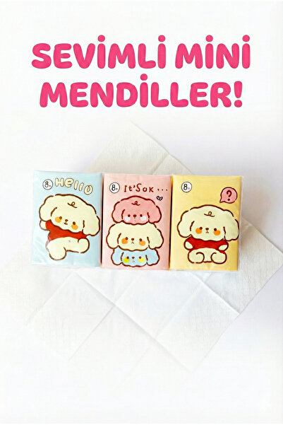 BEYZANA 9’Lu Mini Karakterli Mini Cep Mendil Seti | Renkli Desenli Yumuşak Ka...