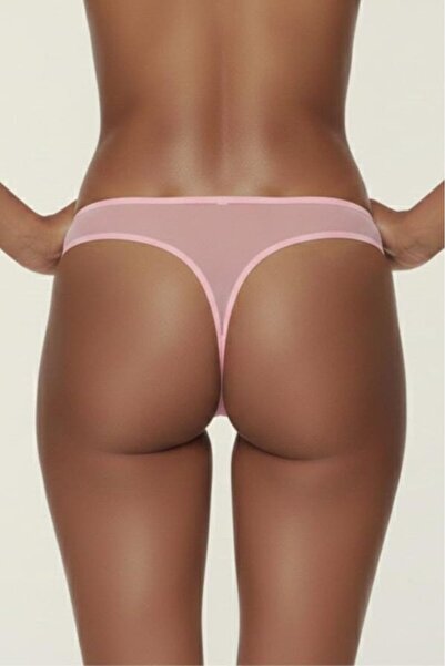 Vanilya Secret Pembe Kadın Lüks Transparan Tül Tanga | Seksi ve Rahat Esnek D...