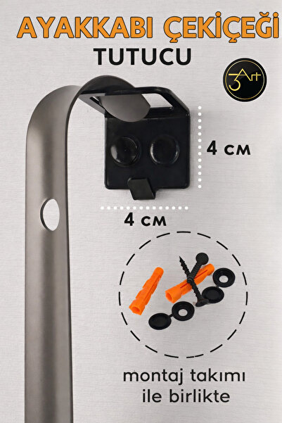 3art Metal Metal Duvar Askısı & Anahtarlık – Ayakkabı Çekiceği Askısı