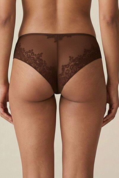 Vanilya Secret Brown Luxury Laser Cut No Trace Lace Back Women's Slip Panties...