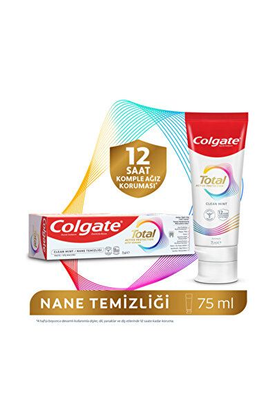 Colgate 3 قطع معجون أسنان توتال نعناع للتنظيف 75 مل