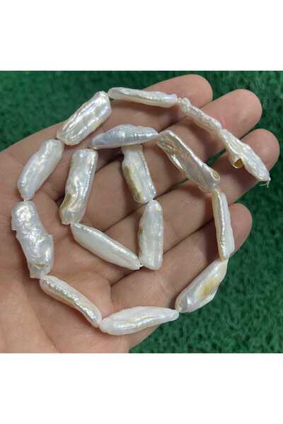 TAŞ UZMANI لؤلؤ طبيعي على شكل عصا 10 مم