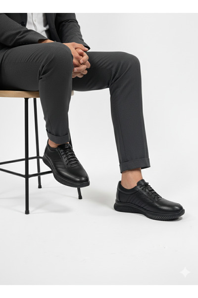 shot night Pantofi casual cu șireturi inteligente din piele naturală |   Pant...