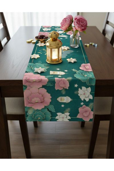 tarzınısec Ramadan Moon Motif Digital Printed Runner Tablecloth 40X140 cm