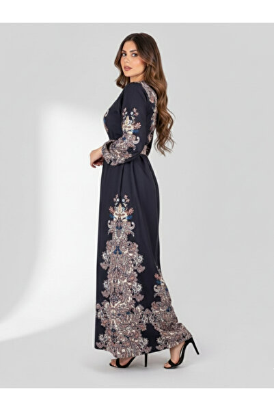 MQ Women's midi dress with a black pattern