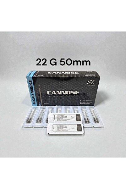 Cannose Dolgu Kanülü 22 G 50mm 50 Adet, Polikarbon Başlık, Yarı Flexible, ÜTS...