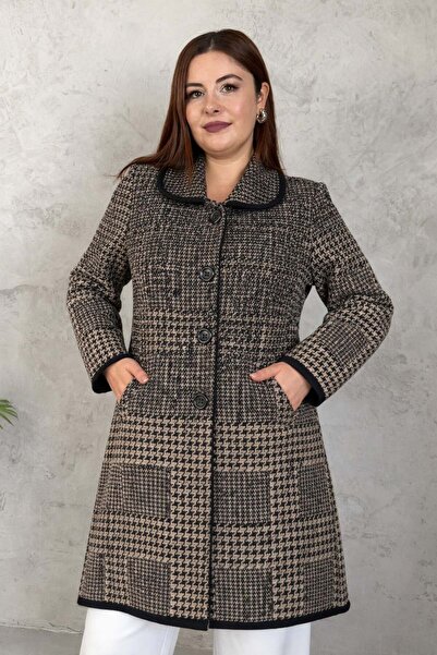 ModaPlaza Women's Houndstooth Long Cardigan