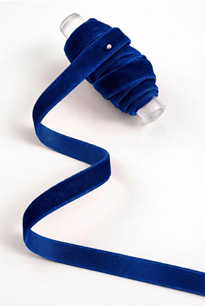ZEYMERADE Μπλε βελούδινη κορδέλα 1cm 5μ, Νύφη, Γαμπρός, Μποχά, Αρραβώνας, Προ...