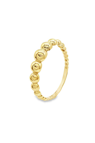 Bijuteria SORELLY 14k Gold Ring with Round Elements 0.5 cm size 15