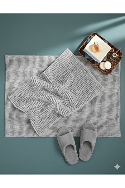 English Home Paige Banyo Paspas Seti - Gri - 60x90-60x45 cm