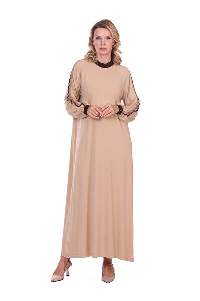 Invee Ivory Modal Dress Camel