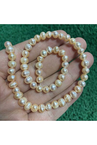 İNCİ DOĞAL TAŞ لؤلؤ طبيعي من نوع السلمون 6 مم