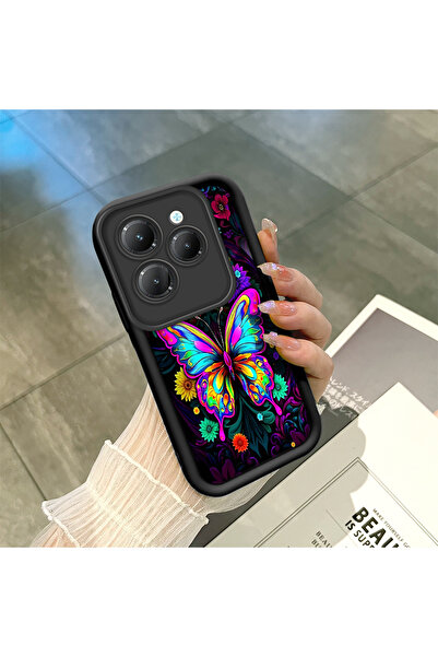 Hontinga حافظة هاتف من السيليكون الناعم الرقيق بنمط فني أسود متوافق مع هاتف I...