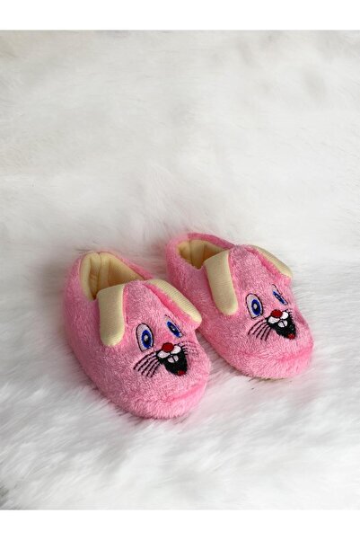 Büşra Sultan Ayakkabı & Çanta Kız Çocuk Pembe Tavşan Hayvan Figürlü Çocuk Pan...