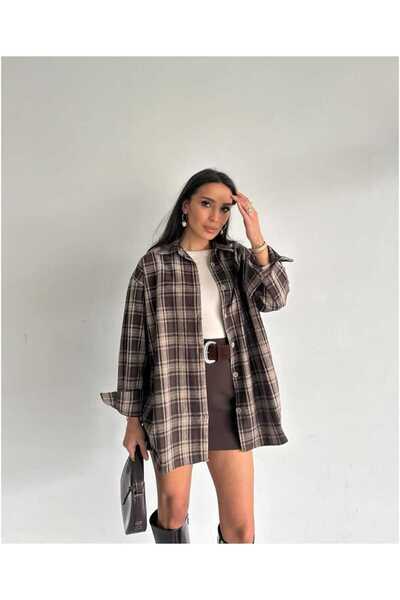 IŞILDA FASHION Cămașă oversize în carouri