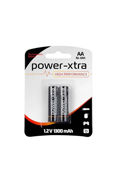 POWER-XTRA 1.2V 1300 mAh AA Size Ni-Mh Şarj Edilebilir Pil - 2li Blister