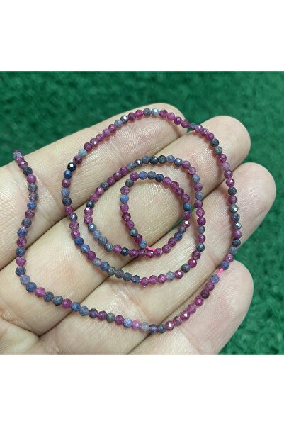 TAŞ UZMANI Faceted Sphere Ruby Sapphire Gemstone 2 mm