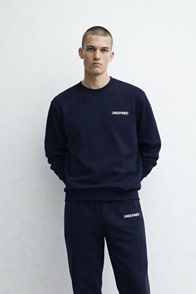 MATERIAL Ανδρικό Σετ Φόρμας Δύο Τεμαχίων Χειμερινό Comfort σε Σκούρο Μπλε