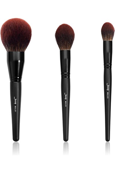 Jessup Large Face Makeup Brushes 3pcs Premium Synthetic Powder Contour Highli...