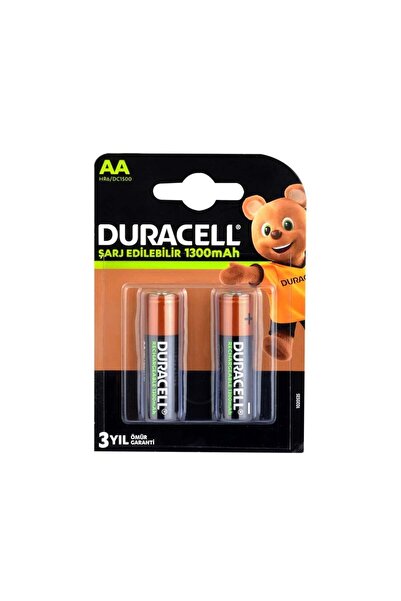 Duracell 1.2V 1300 mAh AA Şarjlı Kalem Pil 2li