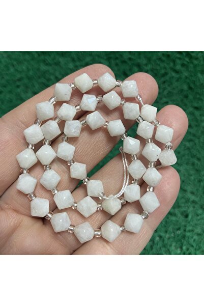 TAŞ UZMANI Pyramid Moon Stone 8 mm