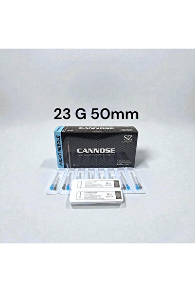 Cannose Dolgu Kanülü 23 G 50mm 50 Adet, Polikarbon Başlık, Yarı Flexible, ÜTS...