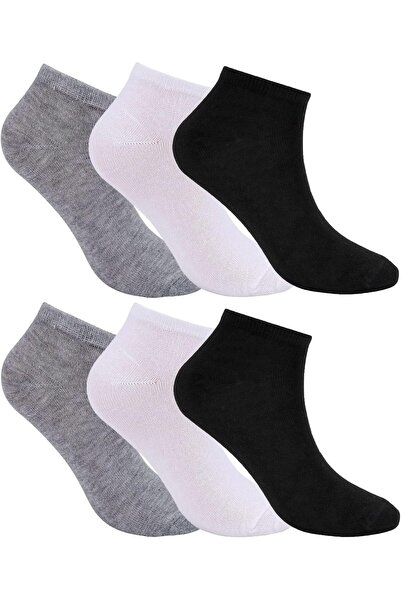 007 6 Pairs of Ankle Socks - Unisex Cotton Blend Breathable Low Cut Socks - B...