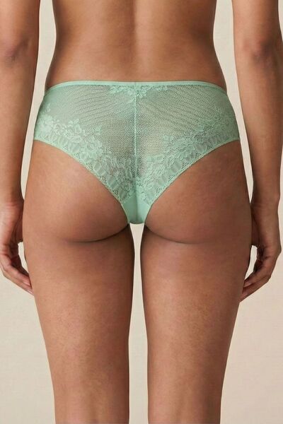 Vanilya Secret Mint Green Luxury Laser Cut No Trace Lace Back Women's Slip Pa...
