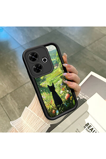 Hontinga حافظة هاتف من السيليكون الناعم الرقيق متوافقة مع هاتف Poco M6 4G بال...