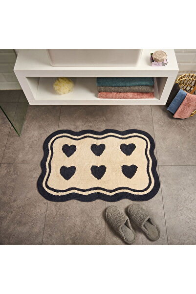 KUT FLY سجادة حمام ناعمة من نوع تافتينج - إكرو - 60x90 سم