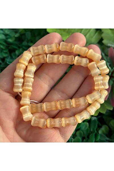 TAŞ UZMANI حجر السيلينيت البرتقالي الأسطواني المائل 8x13 مم