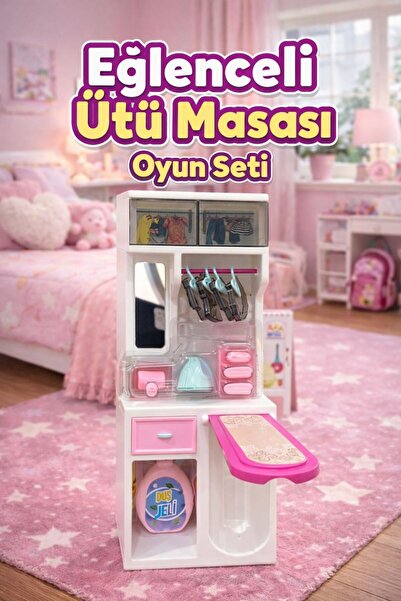 oydaş oyuncak Eğlenceli Ütü Masası Oyun Seti ,Kız Çocukları İçin