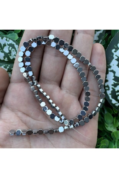 TAŞ UZMANI حجر الهيماتيت الفضي الخلوي 4×4 مم