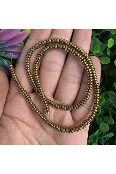 TAŞ UZMANI Washer Gold Hematite Stone 4X2 mm