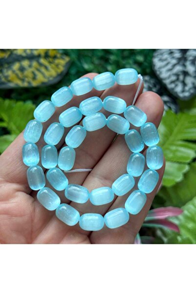 TAŞ UZMANI حجر السيلينيت الأسطواني الفيروزي 8x12 مم