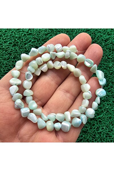 İNCİ DOĞAL TAŞ حجر أمورف الأزرق اللؤلؤي 6-7 ملم