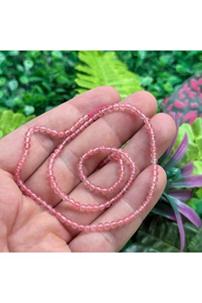 TAŞ UZMANI حجر الكوارتز الوردي الكروي 3 ملم