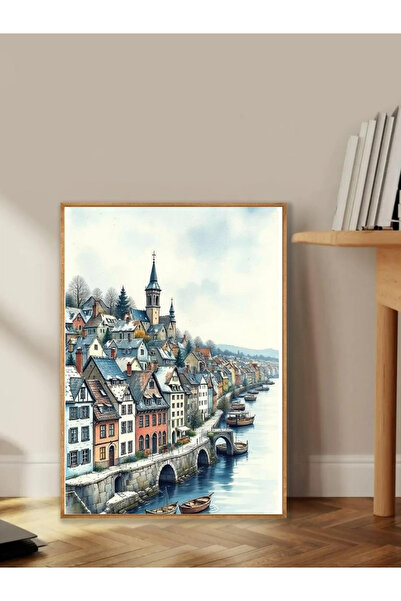 Tuba Decor Tablo dintr-o singură bucată cu rame din lemn pentru sufragerie, s...