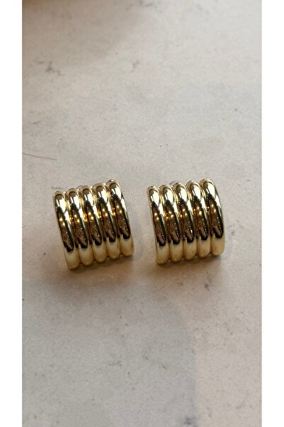 ADENNA JEWELRY 5 Rows of Half Ring Shaped Steel Earrings