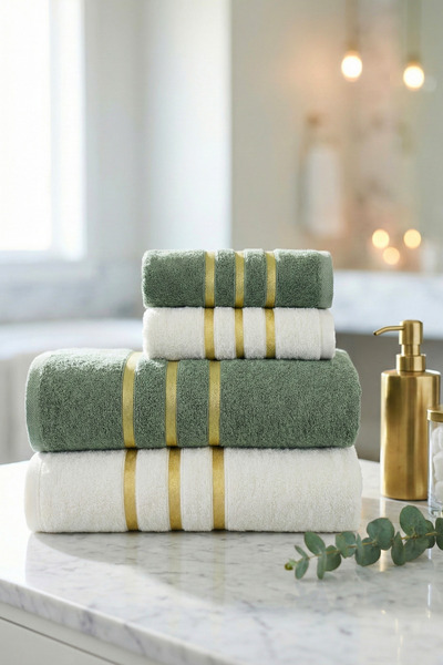 Mokita Home 100% Cotton 4-Piece Family Towel Set - Luxury Bath and Face Towel...