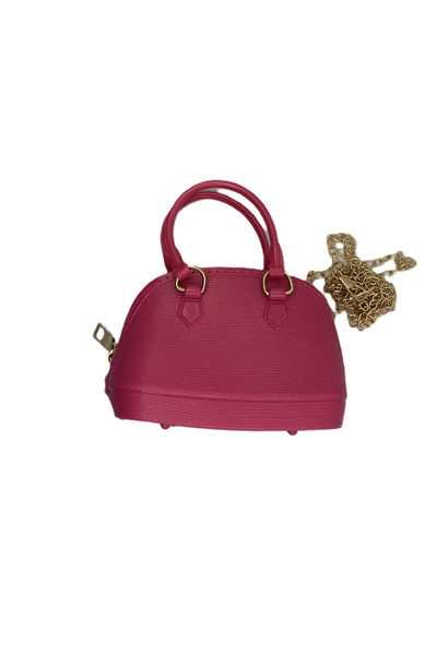 Other Small semi-circular silicone handbag with a gold chain – multiple colors