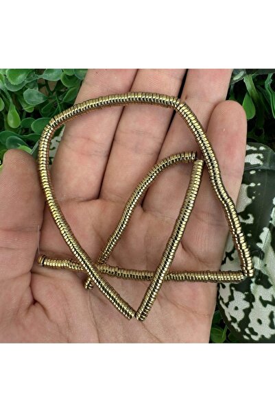 TAŞ UZMANI Disk Soft Gold Hematite Stone 4X1 mm