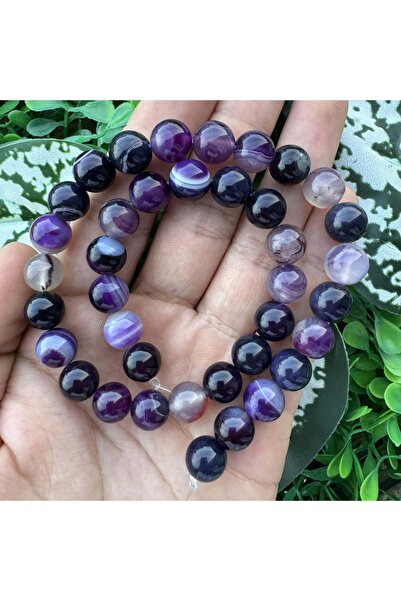 TAŞ UZMANI Globe Purple Agate Stone 10 mm