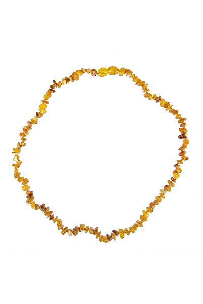 TAŞ UZMANI قلادة من العنبر للبالغين بلون أصفر مكسور