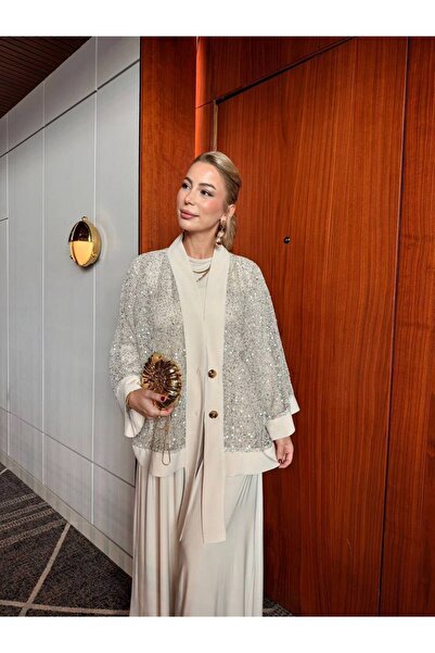 secret of VALORIA 3-Piece Set with Sequin Detailed Kimono – Stylish Invitatio...